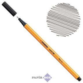 Tűfilc, 0,4 mm, STABILO "Point 88", fekete, 88/46