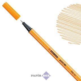   Tűfilc, 0,4 mm, STABILO "Point 88", narancssárga, 88/54