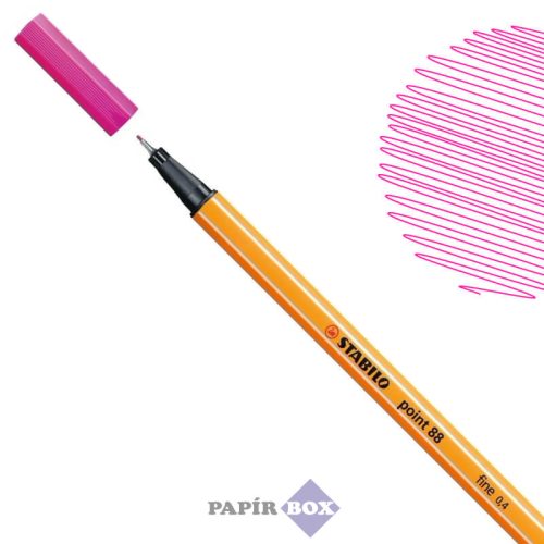 Tűfilc, 0,4 mm, STABILO "Point 88", rózsaszín, 88/56