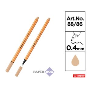   Tűfilc, 0,4 mm, STABILO "Point 88", bőrszín, 88/86