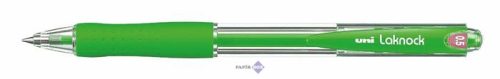 Golyóstoll, 0,3 mm, nyomógombos, UNI "SN-100 Laknock", zöld