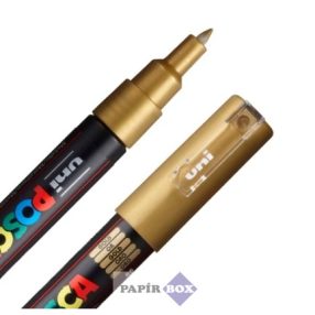 Dekormarker, 0,7-1,0 mm, UNI "Posca PC-1M", arany