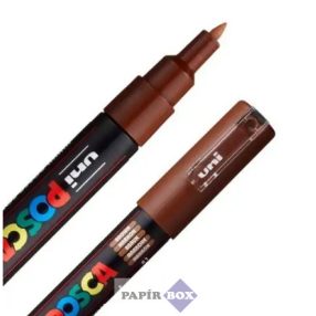 Dekormarker, 0,7-1,0 mm, UNI "Posca PC-1M", barna