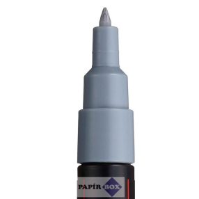 Dekormarker, 0,7-1,0 mm, UNI "Posca PC-1M", ezüst