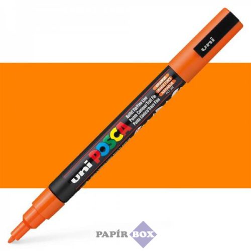 Dekormarker, 0,9-1,3 mm, UNI "Posca PC-3M", narancssárga