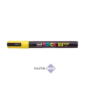 Dekormarker, 0,9-1,3 mm, UNI "Posca PC-3M", sárga
