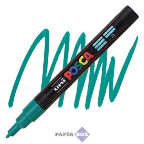   Dekormarker, 0,9-1,3 mm, UNI "Posca PC-3M", smaragdzöld