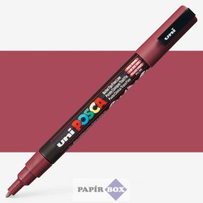   Dekormarker, 0,9-1,3 mm, UNI "Posca PC-3M", vörösbor