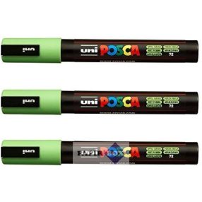   Dekormarker, 1,8-2,5 mm, UNI "Posca PC-5M", zöldalma