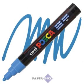   Dekormarker, 1,8-2,5 mm, UNI "Posca PC-5M", égszínkék