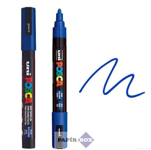 Dekormarker, 1,8-2,5 mm, UNI "Posca PC-5M", kék