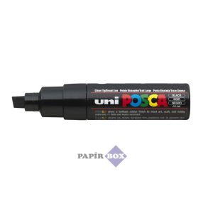   Dekormarker, 8 mm, vágott, UNI "Posca PC-8K", fekete