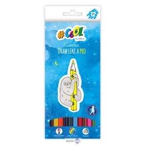   Színes ceruza készlet, háromszögletű, COOL BY VICTORIA, 12