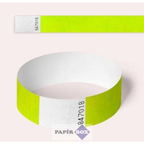 Karszalag, 3/4", tyvek, neon sárga 100db/csg