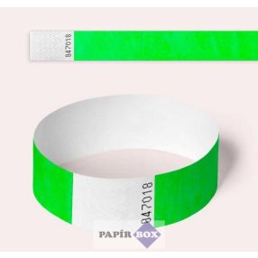 Karszalag, 3/4", tyvek, neon zöld 100db/csg