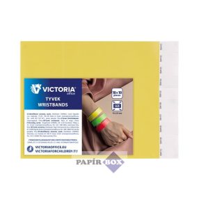 Karszalag, 3/4", tyvek, neon sárga, VICTORIA OFFICE