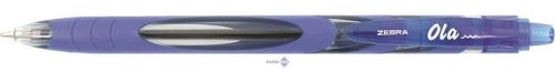 Golyóstoll, 0,27 mm, nyomógombos, ZEBRA "OLA", kék