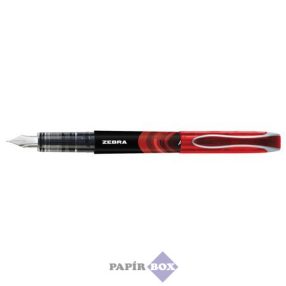 Töltőtoll, 0,6 mm, ZEBRA "Fountain pen", piros