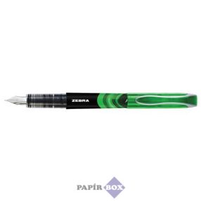 Töltőtoll, 0,6 mm, ZEBRA "Fountain pen", zöld