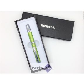   Golyóstoll, 0,24 mm, teleszkópos, tea zöld színű tolltest, ZEBRA "SL-F1", kék