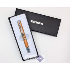   Golyóstoll, 0,24 mm, teleszkópos, arany színű tolltest, ZEBRA "SL-F1", kék