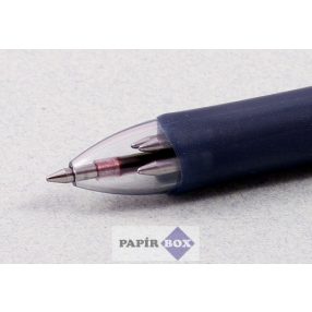   Golyóstoll, 0,24 mm, nyomógombos, négyszínű, ZEBRA "Clip-on Slim 4C", kék