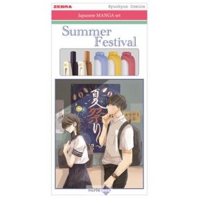   Írószer készlet, ZEBRA "Manga Set, Summer Festival", 5 darabos