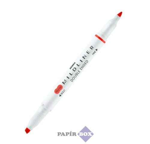 Szövegkiemelő, 1,0/3,5 mm, kétvégű ZEBRA "Mildliner Cool & Refined" piros