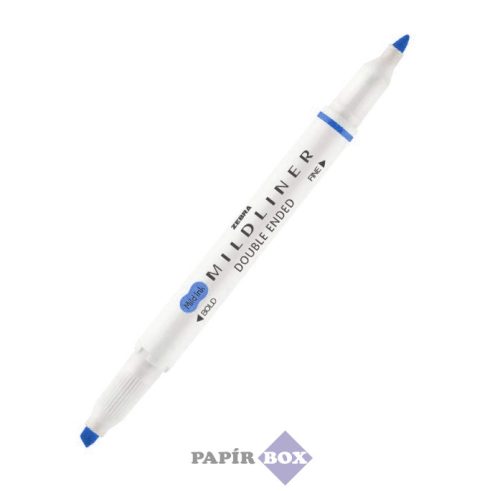 Szövegkiemelő, 1,0/3,5 mm, kétvégű ZEBRA "Mildliner Cool & Refined" kék