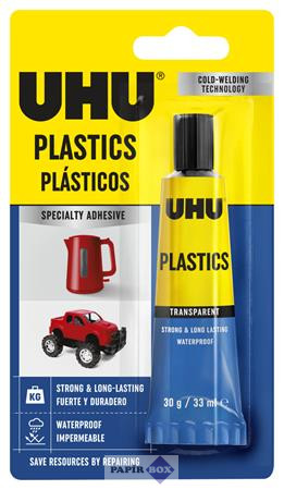 Ragasztó, univerzális, 30 g, UHU "Plastic"