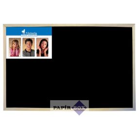   Krétás tábla, fekete felület, nem mágneses, 30x40 cm, fakeret, VICTORIA