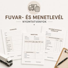 Fuvar- és menetlevél nyomtatványok